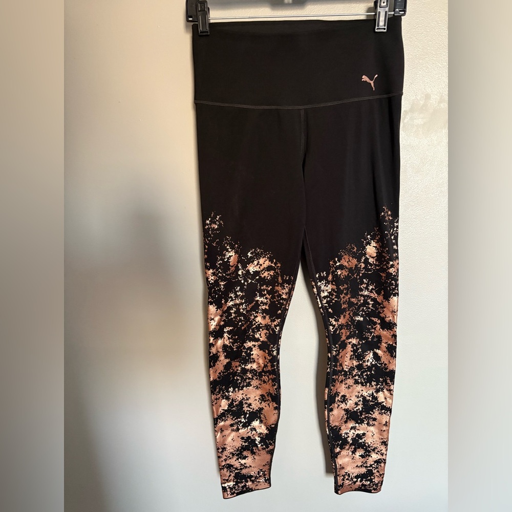 Puma Legging 
Black and Pink Foil